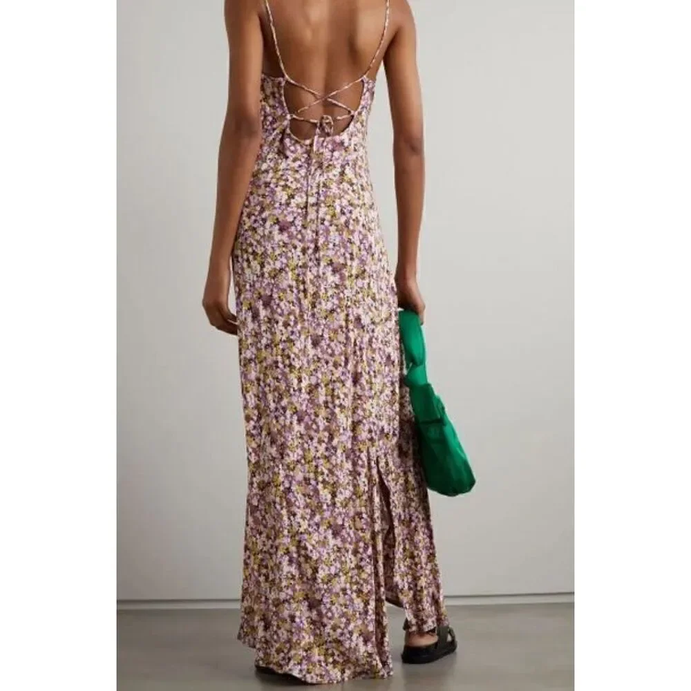 Faithfull Women's Natural Lusia Draped Floral-print Lenzingtm Ecoverotm Size XS